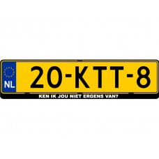 KEN IK JOU NIET ERGENS VAN?