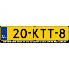 LIEVER EEN STER IN DE VOORRUIT DAN OP DE MOTORKAP